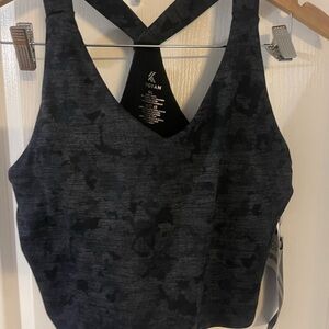 Kyodan Black and Gray Crop‎ Top